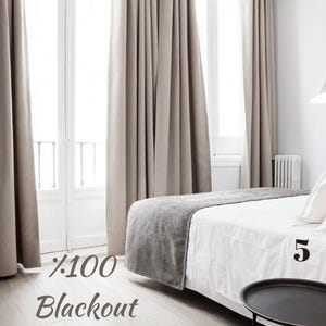 Extra Wide 100 % Blackout Curtains for Bedroom & Living room, Nursery, Custom Size Blackout Curtains, Light Blocking Drapes For Bedroom