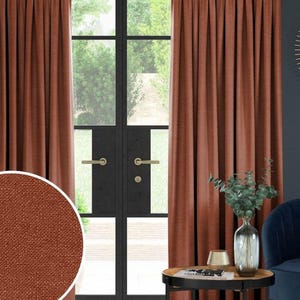 Extra Wide Linen Blackout Curtains – Custom Size Light Blocking Drapes for Bedroom & Nursery – Thermal, Noise Reducing