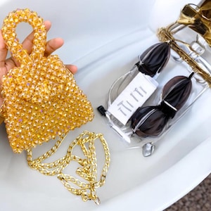 Handmade Multicolor Crystal Beaded Bag: Bridal Evening Clutch