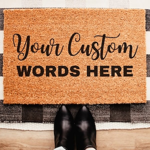 Custom Doormat, Custom Text Doormat, Your Custom Words Here Doormat, Entryway Rug, Personalized Doormat, Outdoor Rug, Customized Welcome Mat