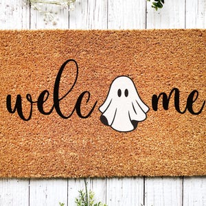 Halloween Geist Willkommen Matte, Halloween Fußmatte, Halloween Outdoor Dekor, Geist Dekor, Halloween Geist, Halloween Wohnkultur, Herbst Dekor
