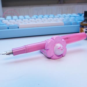 Flower Pen Holder: Handmade Clay Desk Organizer