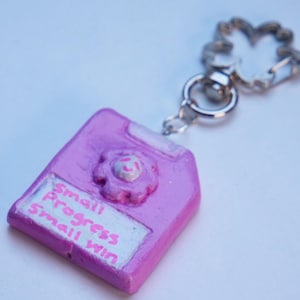 Handmade Retro Keyring | Floppy Disk | Cute Pink