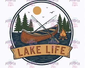 Lake Life PNG, Sommer Design (Digitaler Download)