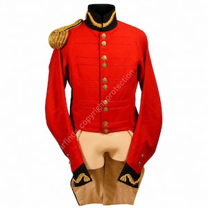 British Aide-de-Camp Half Dress Uniform Jacket – Hand Embroidered Military Coat – Ceremonial Officer Tunic with Epaulette