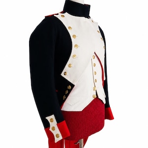 Manteau en habit de la Garde impériale française napoléonienne - Uniforme de reconstitution de grenadier et de chasseur | Veste militaire historique | Déguisement époque Napoléon