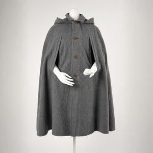 Edwardian Wool Cape c.1900 | Antique European Cape | Hooded Wool Cloak