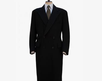 ヴィンテージダブルブレストウールコート、クラシックなオールドエラ