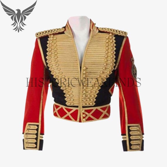 Michael Jackson "Leave Me Alone" Jacket: Red Wool Military Coat