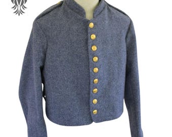 EAC Richmond Depot Jacket – Civil War Reproduction Wool Shell Jacket with Brass Buttons