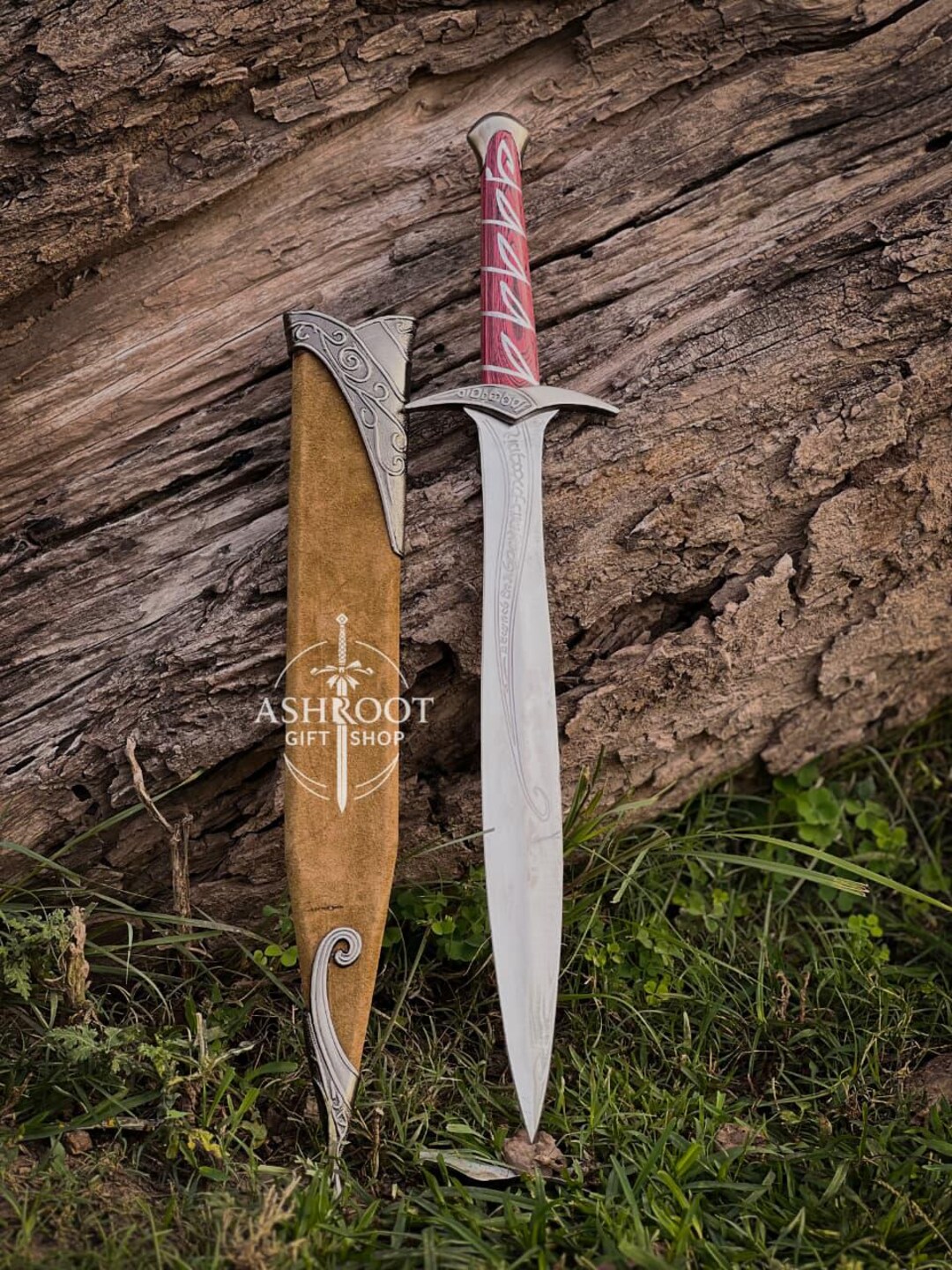 Handcrafted Fantasy Elven Style Decorative Sword With Scabbard ...