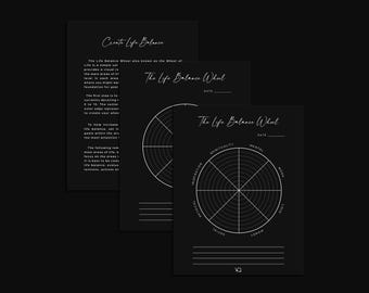 Life Balance Wheel Template: Self-Reflection Tool (PDF Download)