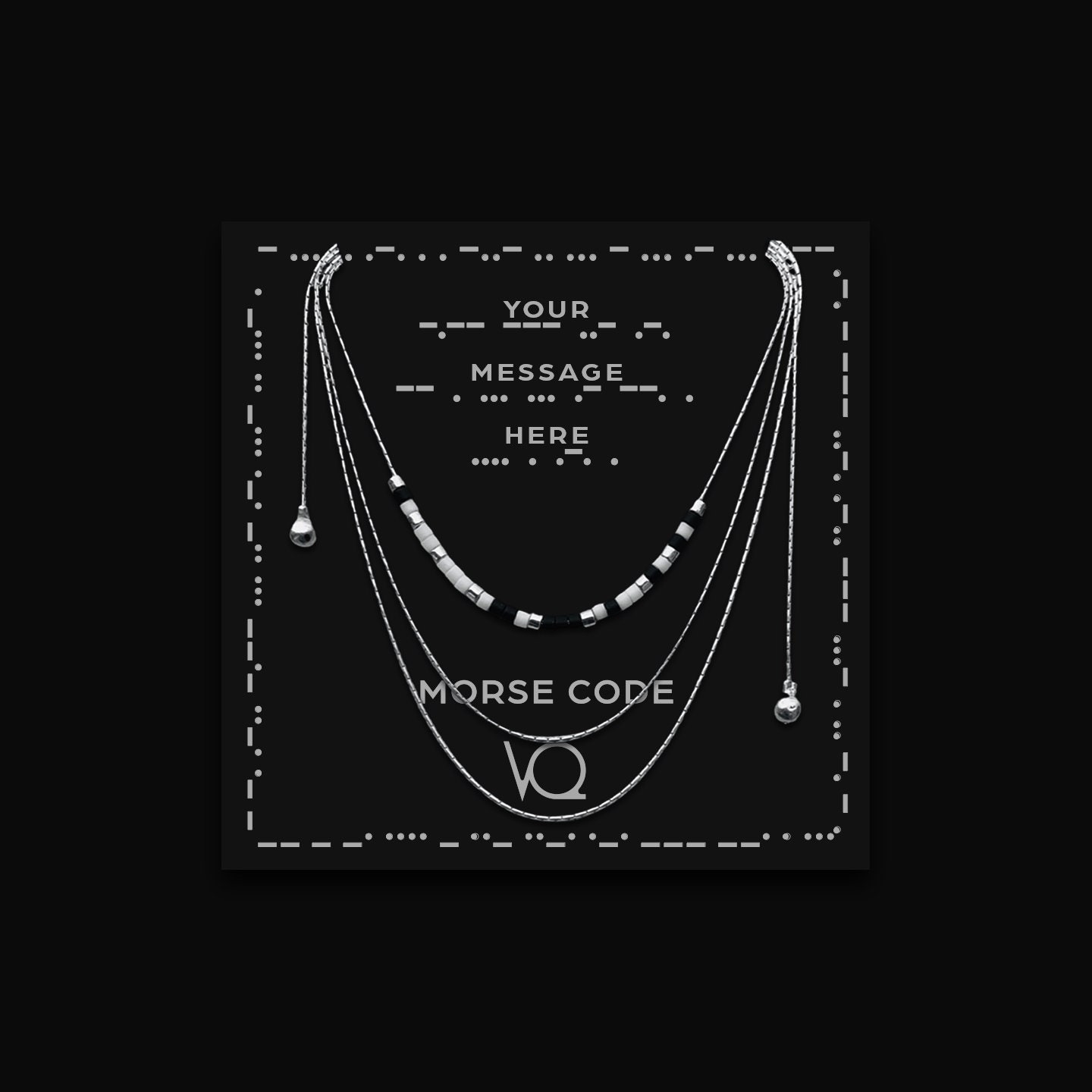 CUSTOM MORSE CODE Message Sterling Silver Necklace Bracelet Minimalist ...