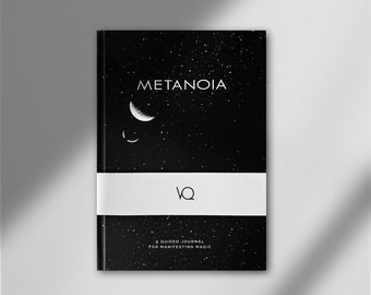 METANOIA, Law of Attraction Guided Journal, Manifestation Gratitude Abundance Book, Morning Evening Writing Prompts, Moon Magic Journal