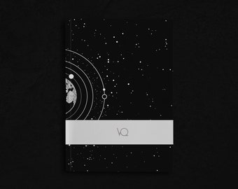 EARTH TOTEM Graph Blackout Journal, Grid Notebook, Bullet Writing Journaling, Notepad, Sketchbook, Scrapbook, Planner, Grimoire