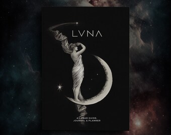 LVNA Lunar Moon Guide, Journal, Undated Planner, Manifestation Book, Lunar Cycle, Astrology, Self-improvement