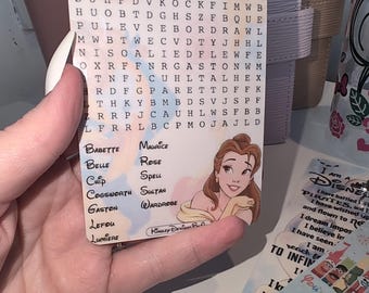 Disney Belle Wordsearch - Single Cash stuffing tracker