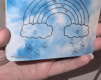 Mini Cash Stuffing Tracker - Rainbow colour