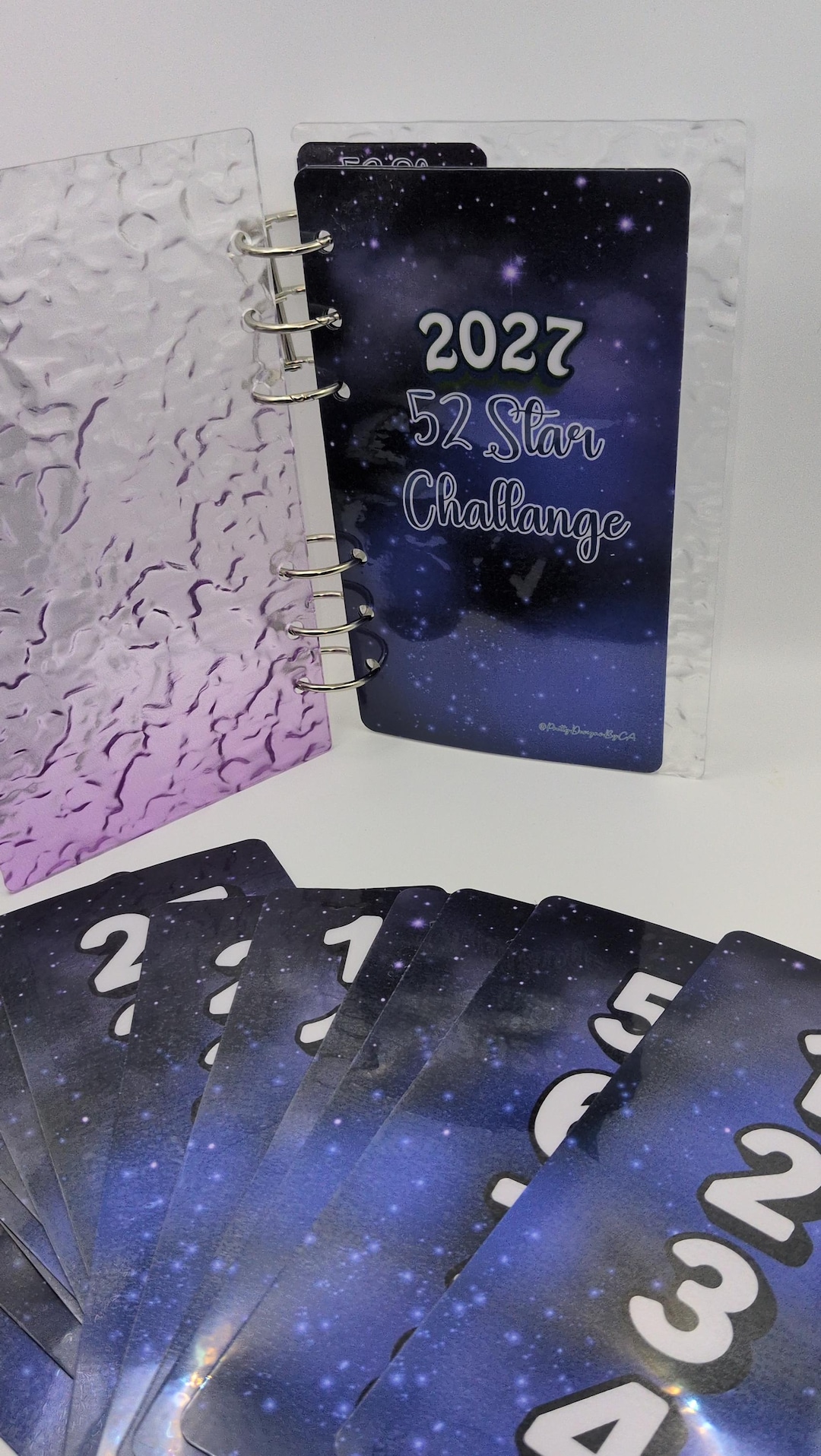 52 Stars Cash Stuffing Challenge Dashboard, Inserts and Optional Binder ...