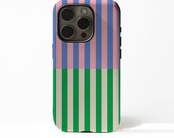Gestreepte telefoonhoes Stripes Cover compatibel met iPhone 17 16 15 14 13 12 Plus Pro Max, compatibel met Samsung S25 S24 S23 S22 Plus Ultra.