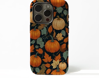 Pumpkin Fall Phone Case Cute Aesthetic Fall with iPhone 17 16 15 14 13 12 Plus Pro Max, Compatible with Samsung S25 S24 S23 S22 Plus Ultra.