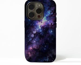 Cosmic Galaxy Phone Case Vibrant Starry Nebula Design for iPhone 17 16 15 14 13 12 Plus Pro Max, and Samsung S25 S24 S23 S22 Plus Ultra.