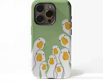 Funny Goose Case Cute Duck Cover Goose Animal Cover for iPhone 17 16 15 14 13 12 11 Plus Pro Max MagSafe S25 S24 S23 S22 Plus and Ultra.