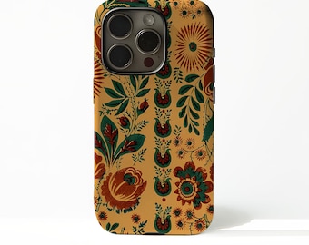 Retro Floral Phone Case, Boho Style