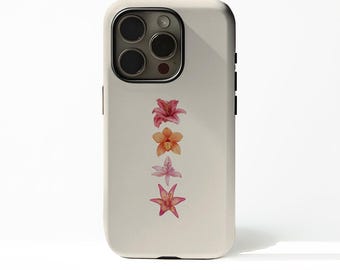Floral Handyhülle, Sommer Blumen, Minimalist Cover mit iPhone 17/16/15/14/13/12/11 Pro Max und Samsung Galaxy S25/S24/S23/S22/S21.