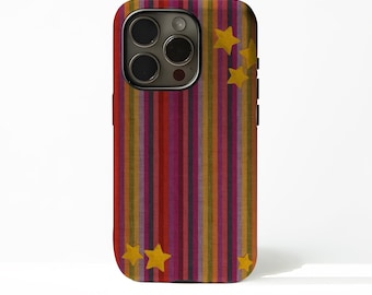 Colorful Striped Phone Case / Pink Orange Purple Stripe MagSafe iPhone Cover / Modern Aesthetic iPhone Case / Cute Trendy Gift for Her