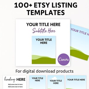 Etsy Listing Mockup Canva Templates: Digital Product Mockup Bundle