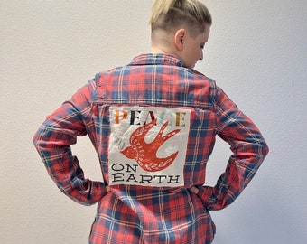 Peace On Earth Flannel Shirt