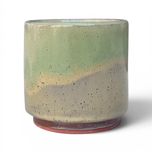 Sea Green Terracotta Planter | Handmade Ceramic Plant Pot with Drainage | Succulent Planter