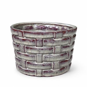 Basketweave Ceramic Planter Pot - Textured Terracotta Succulent Planter [Made to Order]