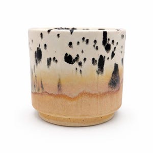 Handmade Sand Speckle Stoneware Ceramic Planter, Small Succulent Pot with Drainage | 4, 3, 2 inches