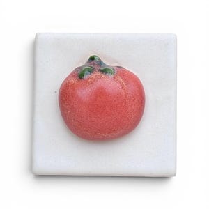 2” x 2” Handmade Ceramic Art Tile | Found Objects Collection | Mini Wall Art & Shelf Decor
