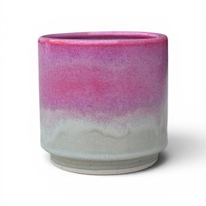 Handmade Ceramic Planter Pot, Coastal Gradient Glazes, 4” Stoneware Houseplant Succulent Container