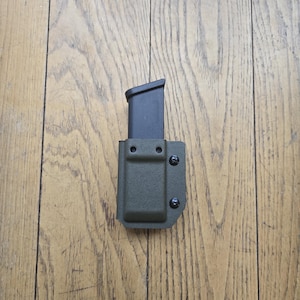 Glock 17/22/19/23 Kydex Single Magazine Carrier Single Magazine Pouch OD Green 9mm 40cal Ambidextrous