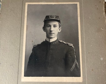 Perhaps You Know His Military Stature Antique Cabinet Photo