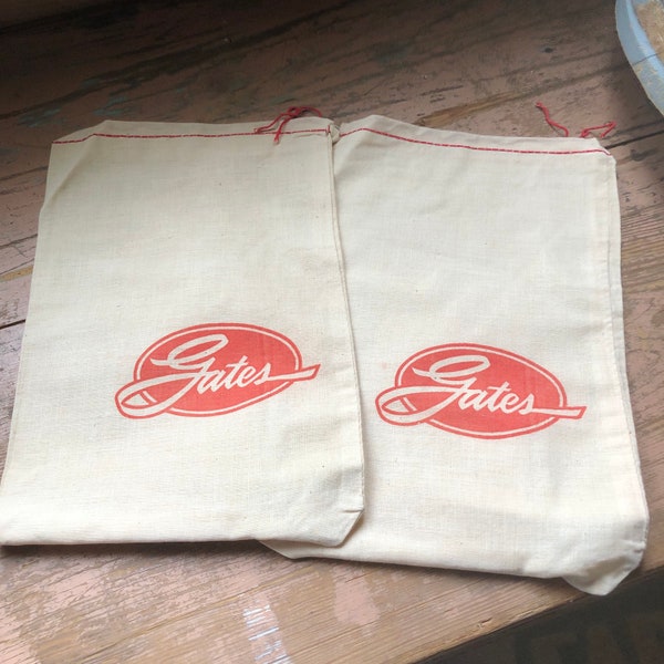 I’ll Send You Two Vintage 1960s Gates Rubber Company Logo Shipping Bags