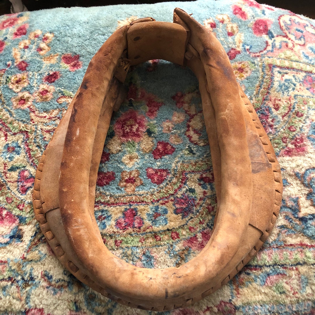 This Small Worn Old Vintage Leather Horse Collar Had Me Etsy