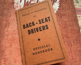 You’ll Need To Keep This One Handy In The Auto Vintage Directions For Back Seat Drivers