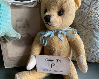 Someone Was Kind Enough To Mend This Old Mohair Teddy Bear