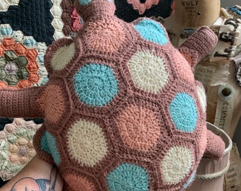 I was This Talented In Another Life Handmade Vintage Crocheted Turtle Pillow