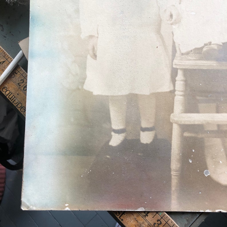 There Is ALWAYS One Dead Eye Antique Victorian Sibling Tinted Portrait