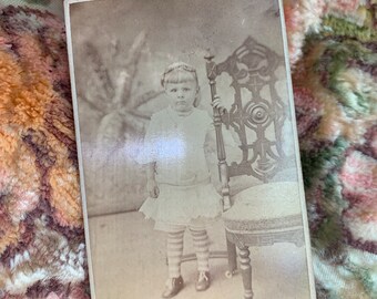 It’s Always The Striped Socks For Me Antique Cvd Photo Child With Chair