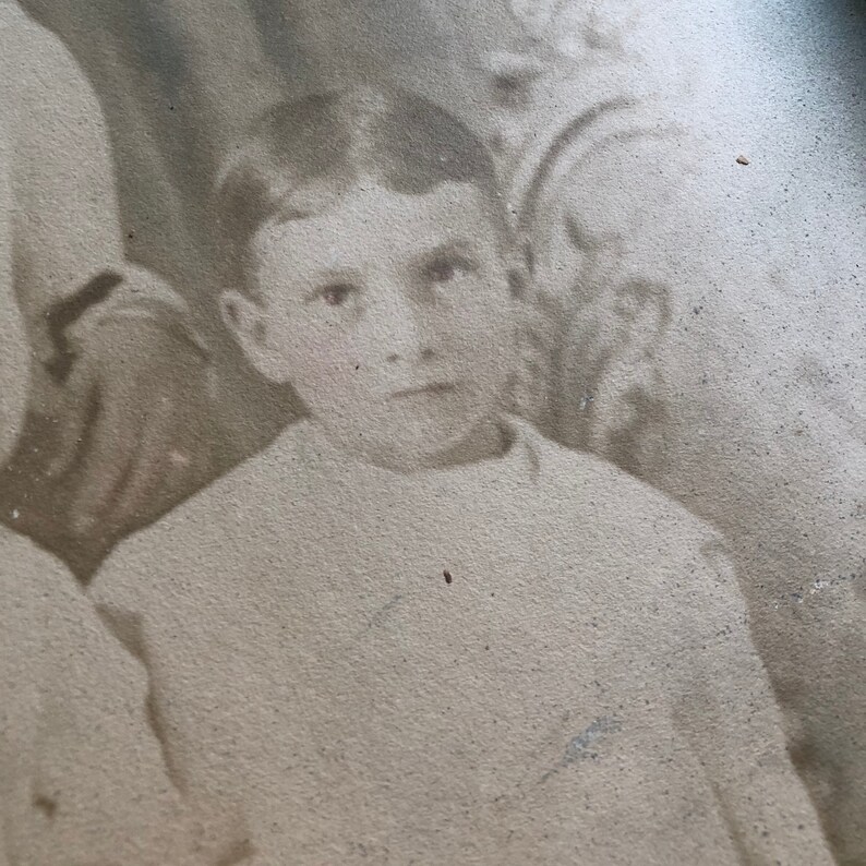 There Is ALWAYS One Dead Eye Antique Victorian Sibling Tinted Portrait
