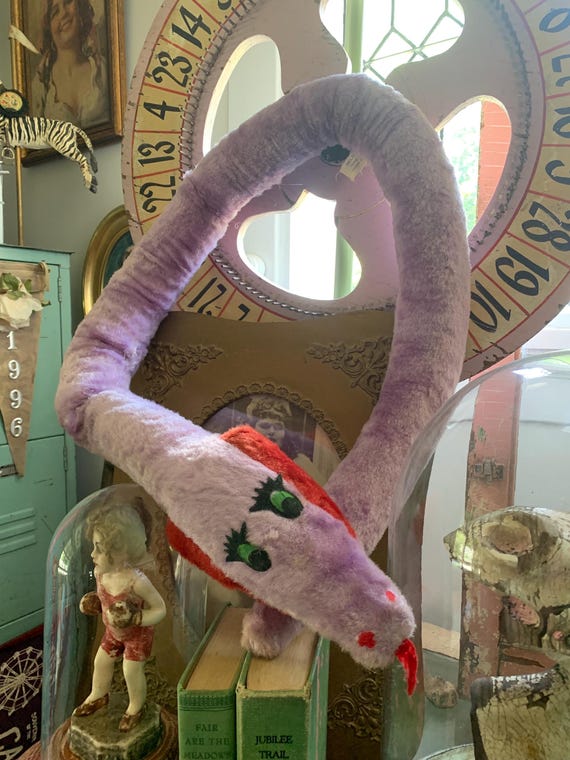He Was Almost A Keeper Vintage 1970s Carnival Prize Plush Snake - Etsy