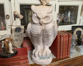 Nope He’s Not Mache Vintage Chalkware Large Owl