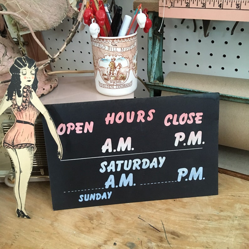 Set Your Own Hours Vintage Print Shop Hours Sign Etsy